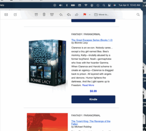 Screenshot from Author Ad Results on bonnielacy.com