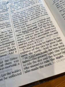 Bonnie's Bible at Genesis 1