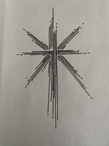 Cross of Jesus. Star of Bethlehem